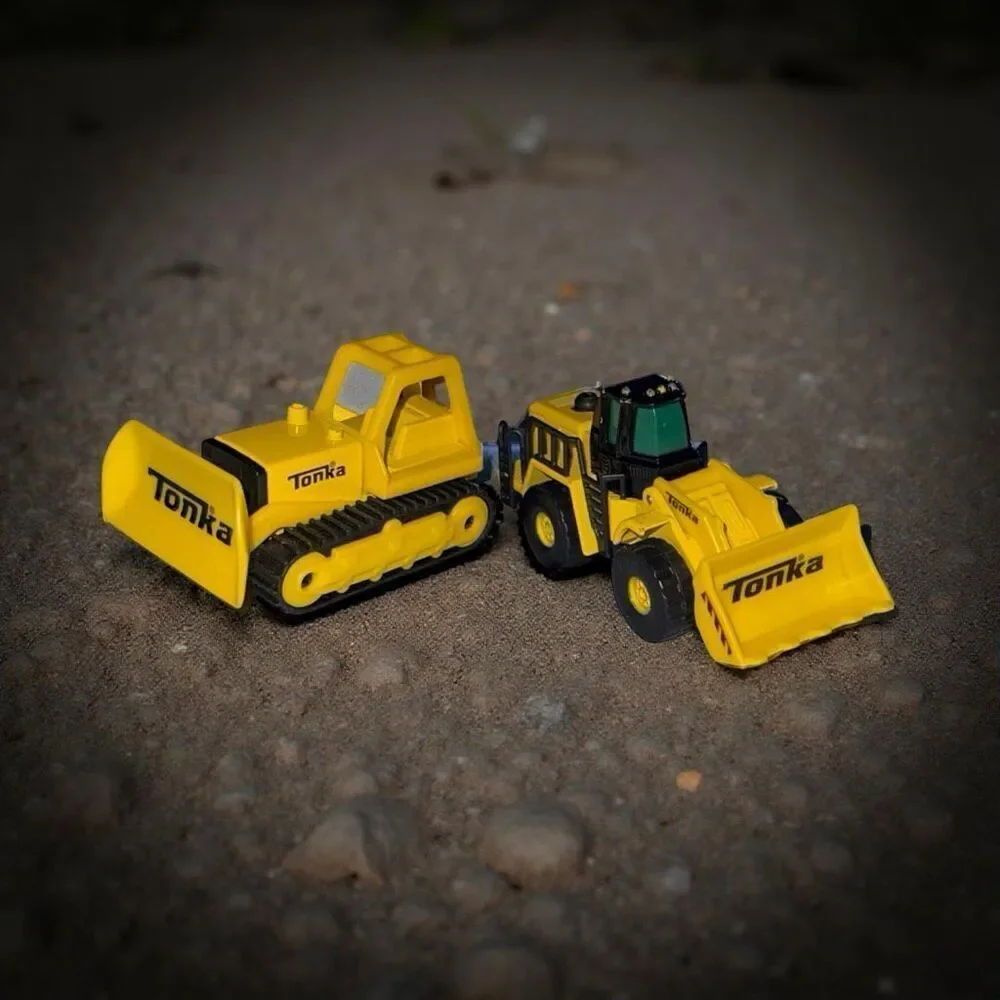 Tonka Metal Movers Combo Pack Front Loader & Bull Dozer Construction Vehicles A3